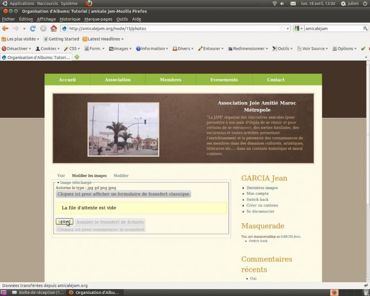 Etape 6 - Upload
