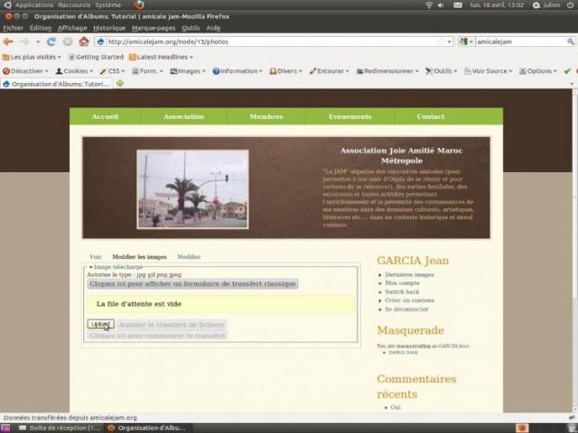 Etape 6 - Upload